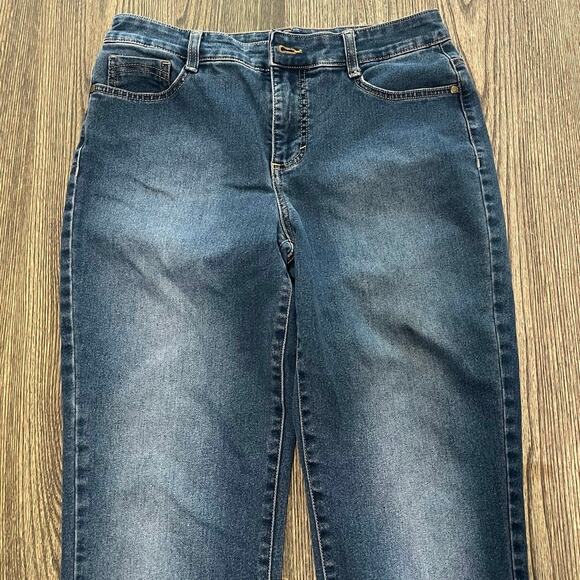 Bandolino Womens Amy Jeans Straight Leg Mid Rise Denim Medium Wash Blue Size 6 - Picture 3 of 11